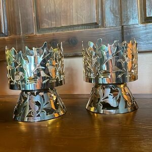 Set of 2 large Jar Candle Holders